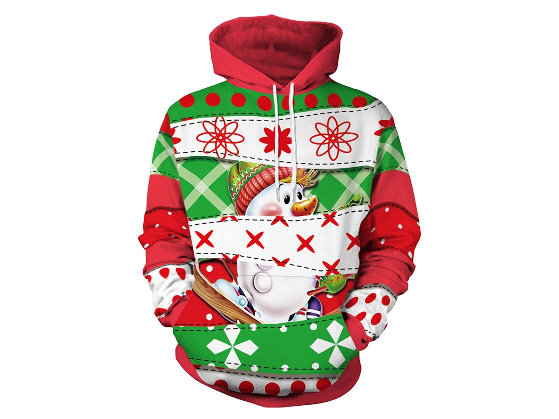 Laxiscreed Sweatshirt De Natal Com Boneco De Neve, Capuz Com Cordão E Estilo Festivo Para O Natal