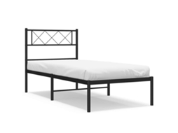 Metal Bed Frame, Metal Bed Frames Vidaxl Preto Aço (100 X 200 Cm)