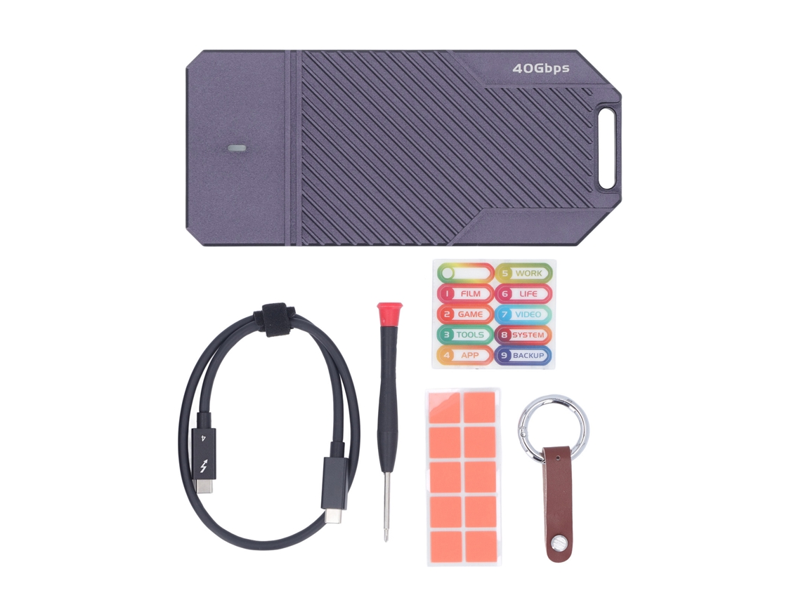 Enclosure Para Disco Rígido (suporta Transferência Usb 4.0 40gbps, Compatível Com Ssd M.2 Nvme)