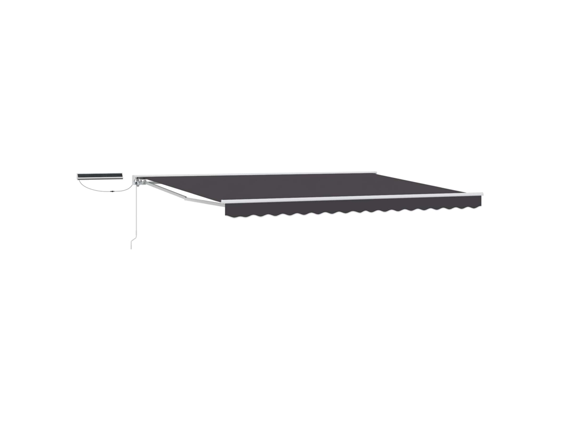Vidaxl Toldo Retrátil Elétrico Antracite 4,5 × 3,5 M