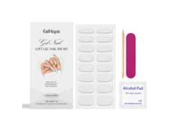 Adesivos de Unhas Gel Macio Branco Leite