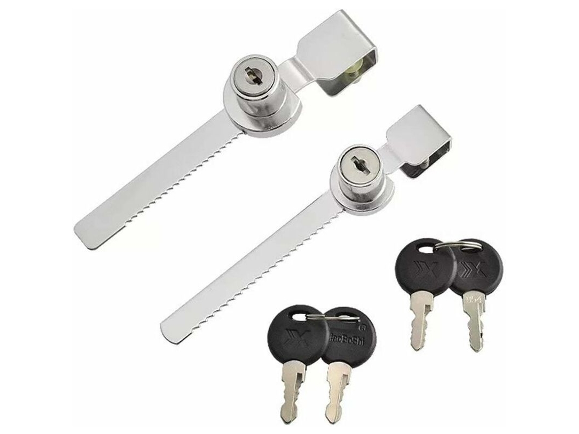 Fechadura De Pressão E Tração Tipo Serra Para Porta Armário Vidro (pequena + Grande não Pode Ser Aberta) Adequada Oficina/sala Ferramentas