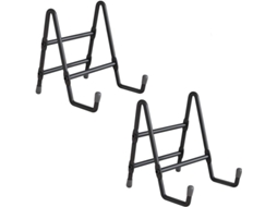 2 Pares De Suportes Para Pratos De 10,16 Cm - Suportes De Metal Preto Para Pratos Decorativos