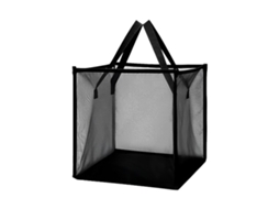 Lurelia Cesto De Malha Dobrável Alças Respirável 33 X 33 X 33 Cm Poliéster Preto Quarto