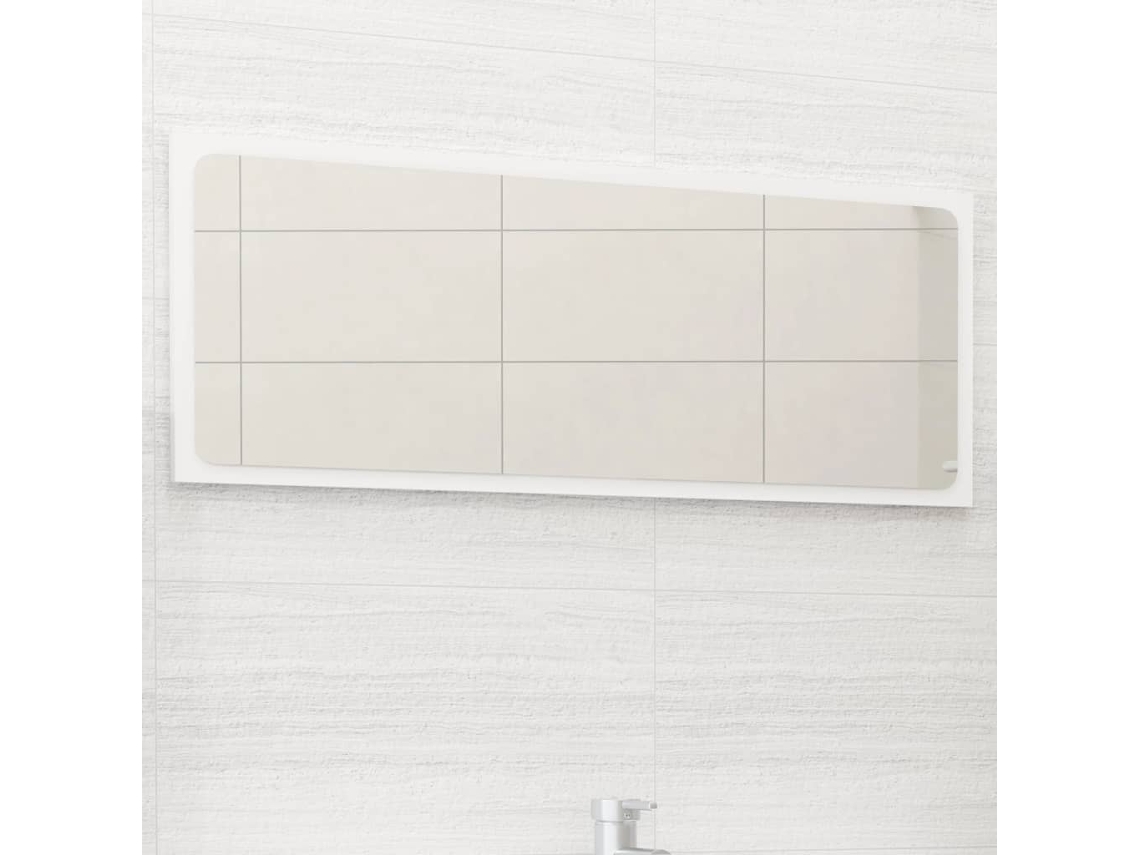 Vidaxl Espelho De Casa De Banho 90x1,5x37 Cm Contraplacado Branco