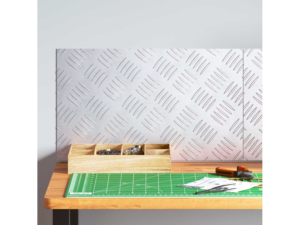Vidaxl Degrau 2 Unid. 50 X 30 Cm Prateado Alumínio Retangular