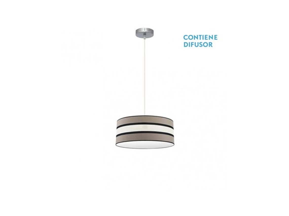 Karla Pingente 1xe27 Taupe/bege Regx40x40 Cm Fabrilamp