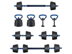 Conjunto 1 Conjunto De Halteres Vidaxl Preto Pvc (121 X 19,5 X 19,5 Cm)