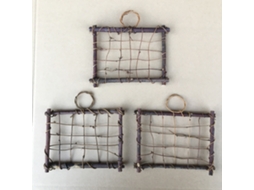 Quadro De Madeira E Rattan Para Plantas Aéreas Tillandsia Decoração De Parede