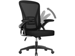 Cadeira de Escritório RACINGREAT com Assento Ergonómico - Almofada espuma alta resiliência (Braços Reguláveis - Preto)
