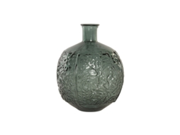 Vaso Home Esprit Verde Vidro Reciclado Tropical Folha De Planta 32 X 32 X 43 Cm