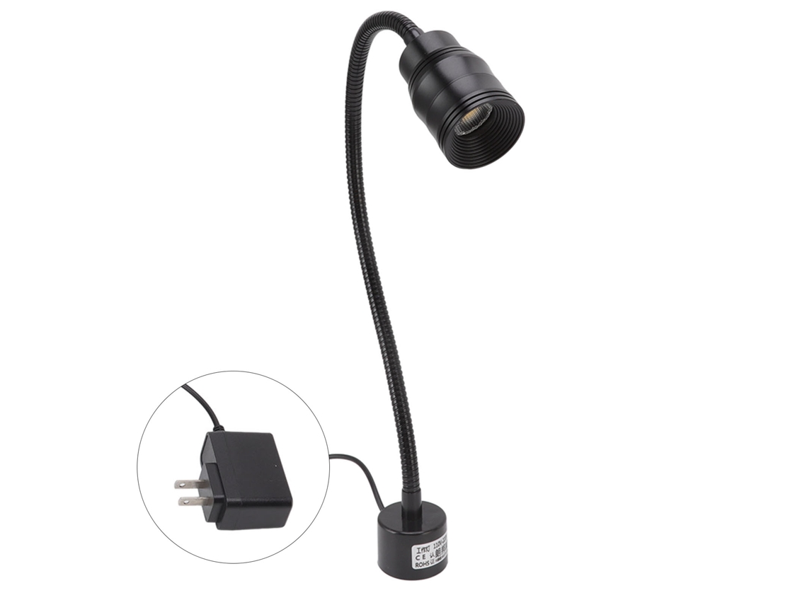 Lâmpada Led de Trabalho com Pescoço de Ganso 7w Base Magnética para Máquinas e Leitura | S/MARCA