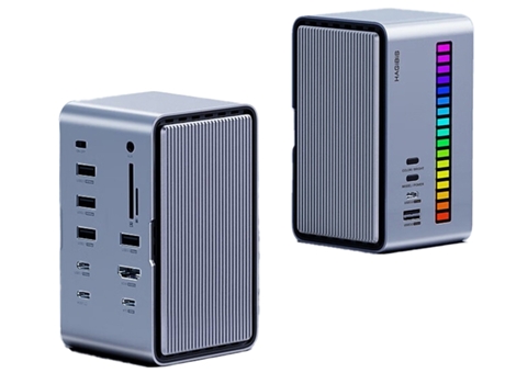 Hub HAGIBIS U100 Type-C a Hdmi M.2 Rgb Sd/Tf Usb-C Usb3.1 Usb3.0 Usb2.0 Aux 3.5Mm Pd para Huawei Mate40/P50 Samsung S20