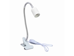 Suporte de mesa para lâmpada 2026, clipe E27/E26, ajustável em 360 graus, material durável, plugue 100-240V, compatível com o Reino Unido, ideal para leitura e mesa.