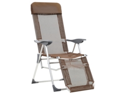 Maison Exclusive - Cadeiras Campismo Dobráveis C/apoio Pés 2pcs Textilene Castanho