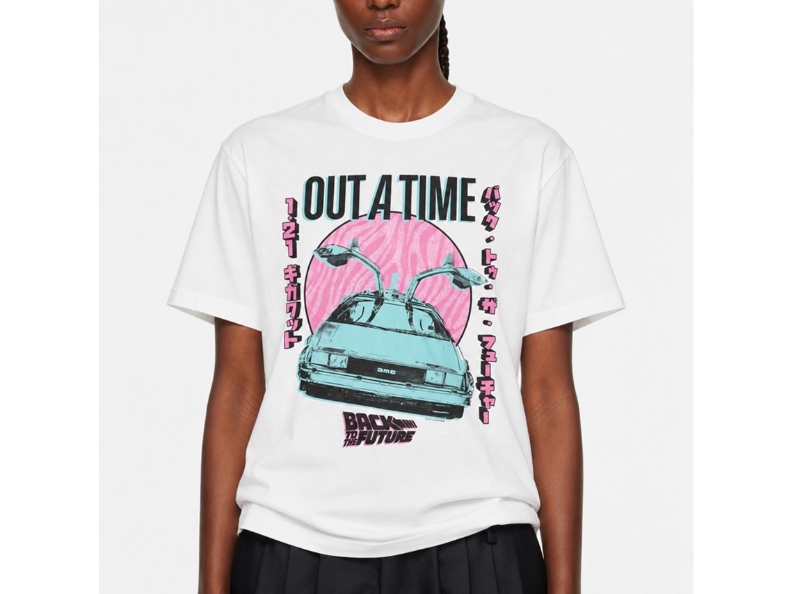 Rockinstone Back To The Future Movie Outta Time Pastel White Adult T-shirt Size:xxl