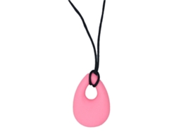 Mali colar Mastigável de Silicone Macio Pingente Lágrima para Bebê Dentição Rosa
