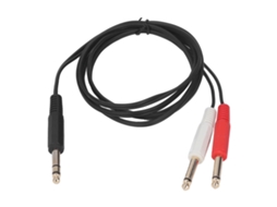 6.35mm To Dual 6.35mm Cable 1/4 Inch Mono Male To Male Microphone Y Splitter Cord For Microphone Mixing Console LAXISCREED