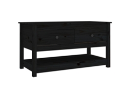 Mesa de Centro 102x49x55 Cm Pinho Maciço Preto MAISON EXCLUSIVE
