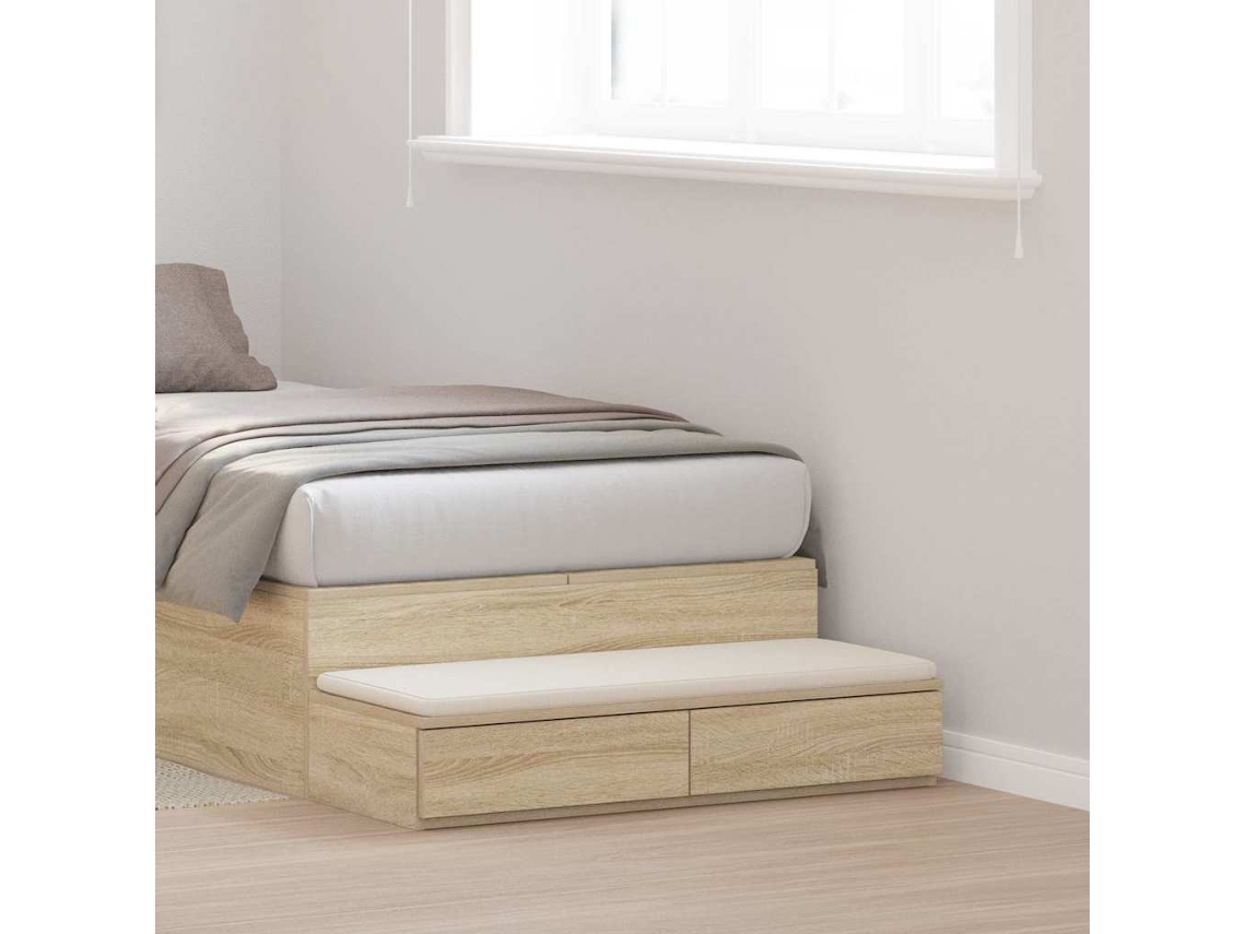 Vidaxl Gavetas De Cama Com Gaveta Carvalho Sonoma 90 X 36,5 X 16,5 Cm