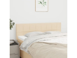 Cabecero 2 piezas Tela 72x5x78/88 cm Crema