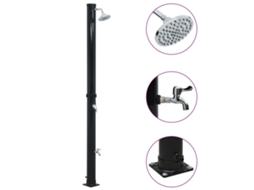 Vidaxl Chuveiro Solar 220 Cm 20 L Preto