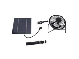 Ventilador solar policristalino de 5 W para camping (energia verde, sem bateria, com suporte)