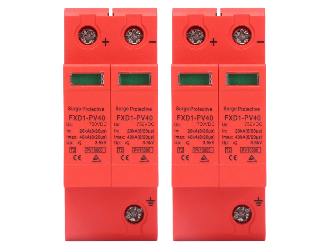 2pcs Dispositivo de Proteção SPD FXD1 PV40 40ka YURU para instalações fotovoltaicas