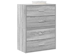 Vidaxl Armários C/ 4 Gavetas 2 Pcs 60x31x40cm Derivados Madeira