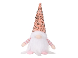 Decoração de Natal: Boneco Rudolph com Luz Pisca e Sequin Rosa LAXISCREED
