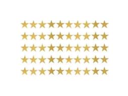 50pcs Estrelas de Papel Glitter Duas Faces Decor Parede | S/MARCA