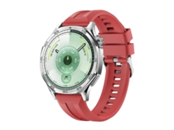 Pulseira De Silicone Com Fivela Prateada E Sistema De Liberação Rápida Para Huawei Watch Gt 6 46mm