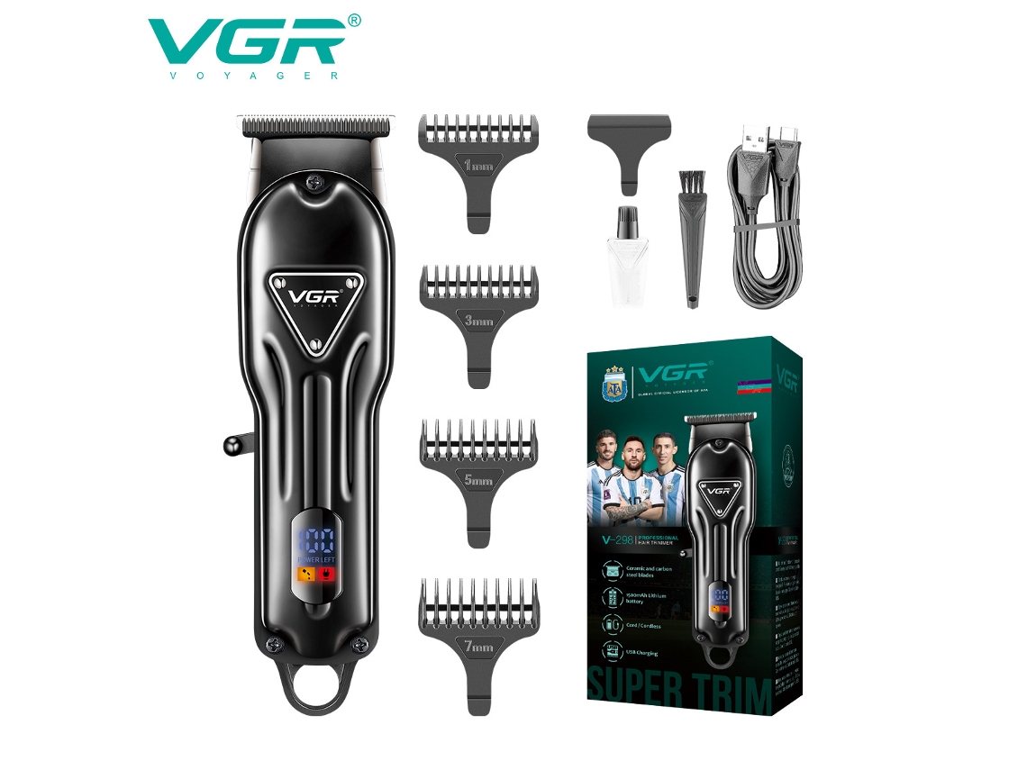 Máquina de Cortar Cabelo Elétrica com Visor Digital, Alta Potência, para Aparar e Modelar o Cabelo, Aparador de Cabelo Elétrico. MDUG