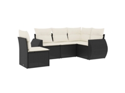 Garden Sofa Set, Garden Sofa Sets Vidaxl Preto Rattan / Vime (n/a)