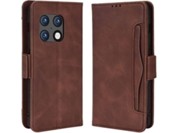 Capa OnePlus 10 Pro 5G HFS HOUSE Carteira Castanho