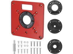 Placa De Inserção De Mesa De Router Multifuncional Em Alumínio Com Parafusos E Tampas Para Marcenaria