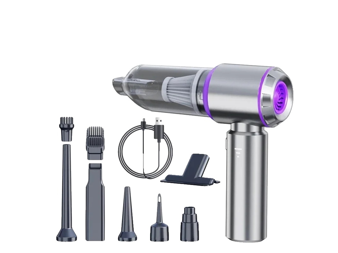 Aspirador Portátil De Mão, 30000pa De Potência De Sucção, Design Sem Fio, Roxo