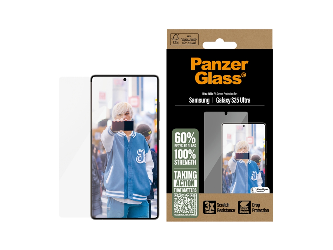 Película de Ecrã PANZERGLASS Samsung Galaxy S25 Ultra (Ultra-Wide Fit)