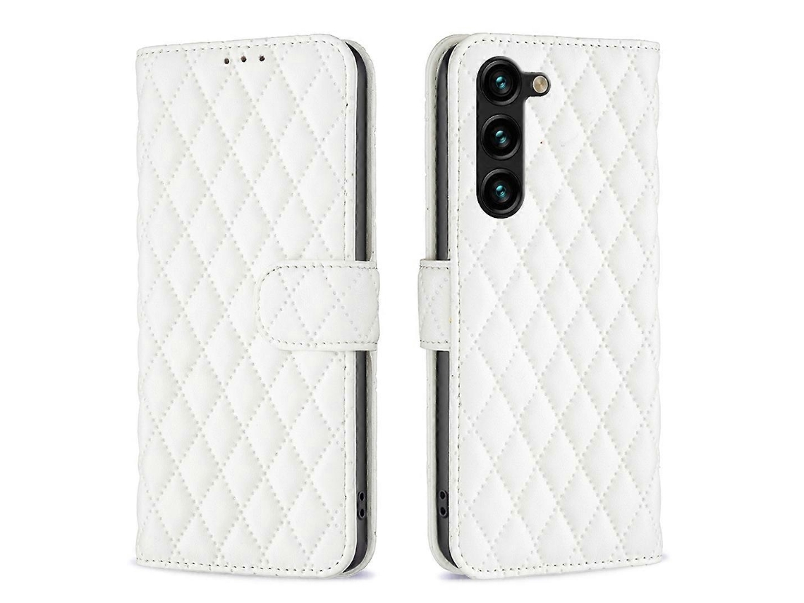 Capa Tipo Carteira Flip Em Couro Com Estampa De Diamante Para Samsung Galaxy S23+ 5g