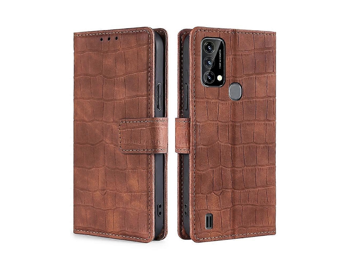 Capa De Couro Com Fecho Magnético E Sensação De Pele De Crocodilo Para Blackview A50