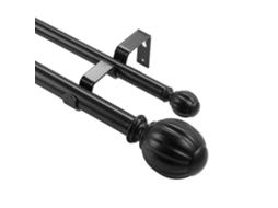 Conjunto De Varões Duplos Extensíveis Para Cortinados 92 183cm Com Suporte Tekmaquinas