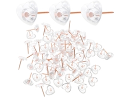 Toyandona Conjunto De 100-tachinhas Decorativas Em Formato Coração Para Quadros Cortiça, Feitas De Metal E Pp, Delicadas