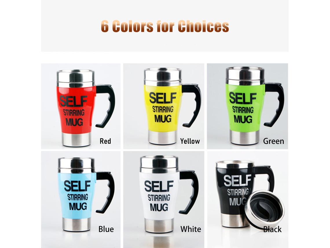 Caneca de Auto Mistura 350ml Aço Inoxidável com Tampa para Café Leite Chocolate