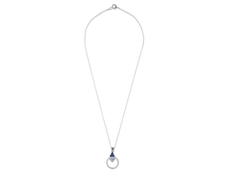 Gargantilha de prata esterlina Clow azul Swarovski PLATA ÚNICA