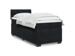Vidaxl Cama Com Molas/colchão 90x190 Cm Veludo Preto