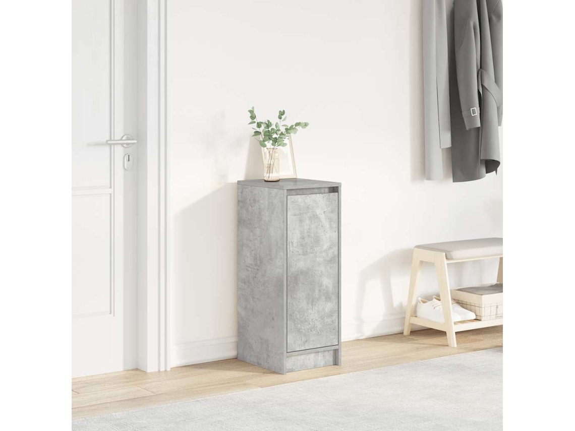 Vidaxl Sapateira 29,5x34x76 Cm Derivados De Madeira Cinzento Cimento