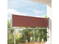 Vidaxl Toldo Lateral Retrátil Para Pátio 80x300 Cm Castanho