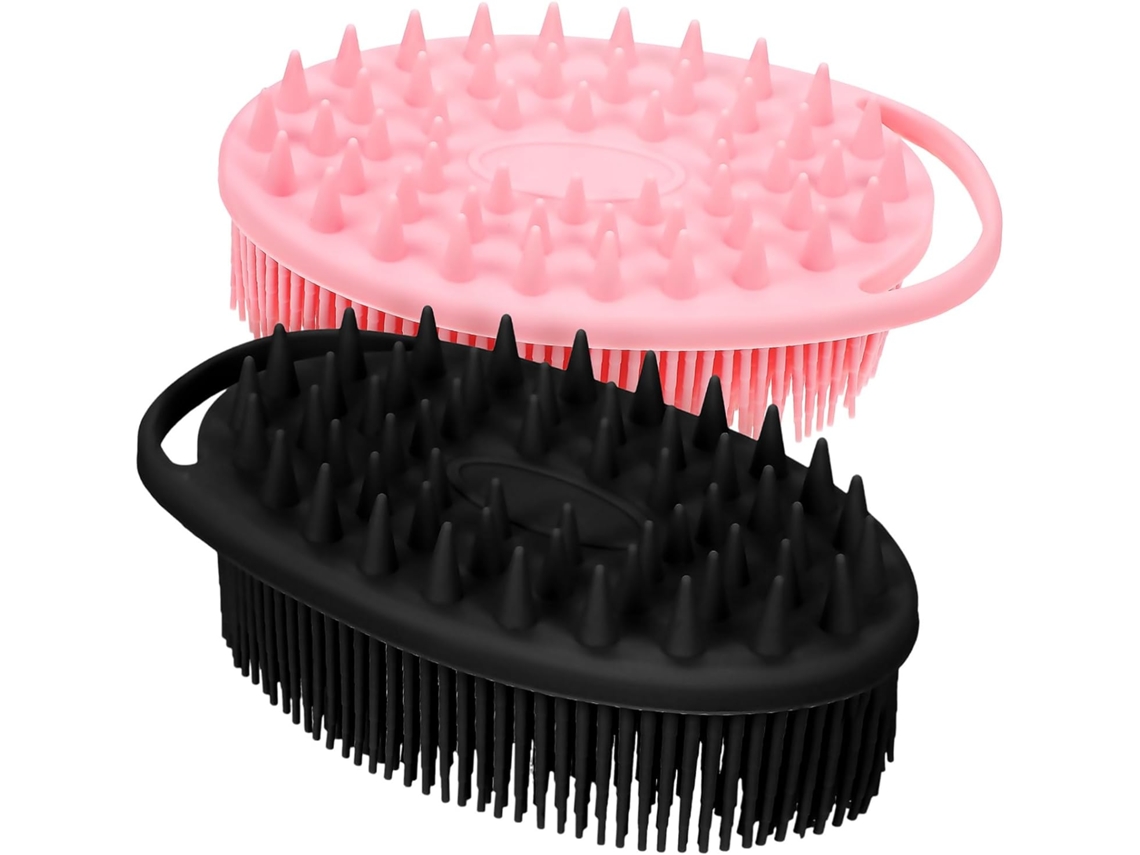 Conjunto De Escova Esfoliante Healeved 2 Peças Com Gancho E Banho Para Massagem Limpeza