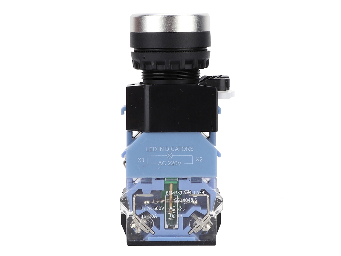 Interruptor Bem38 11D com Luz Azul 22mm Auto Reset
