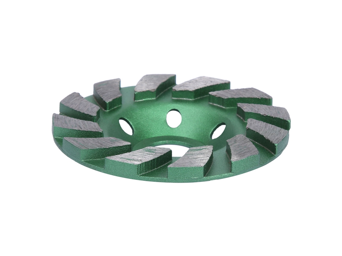 Disco de desbaste tipo copo com segmentos diamantados, formato de copo 100*20*4mm para concreto, granito e pedra verde.